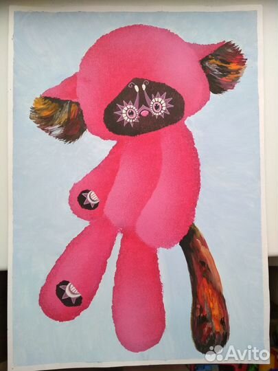 Рисунок гуашью мягкой игрушки