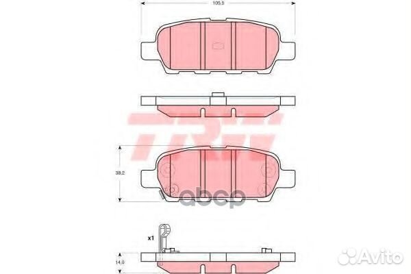 Колодки задние infiniti EX, FX, G, M, nissan