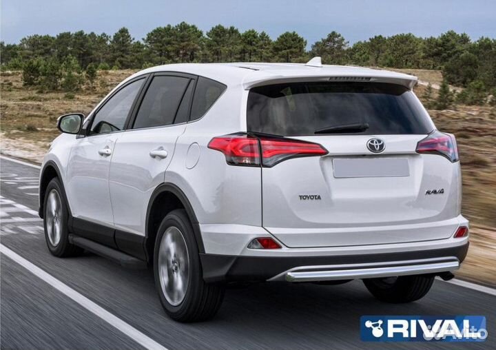 Пороги-подножки Toyota Rav 4 2013-2019 Black