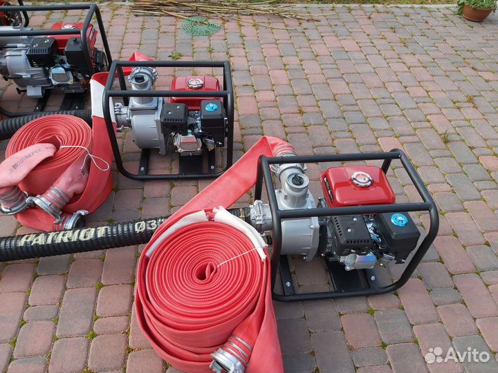 Откачка воды мотопомпой / Электронасосами /Аренда