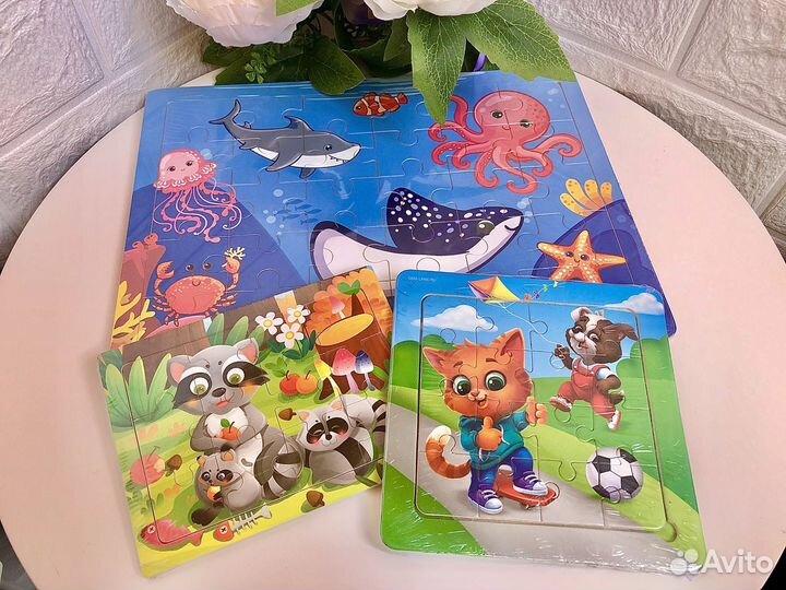 Детские пазлы пакетом
