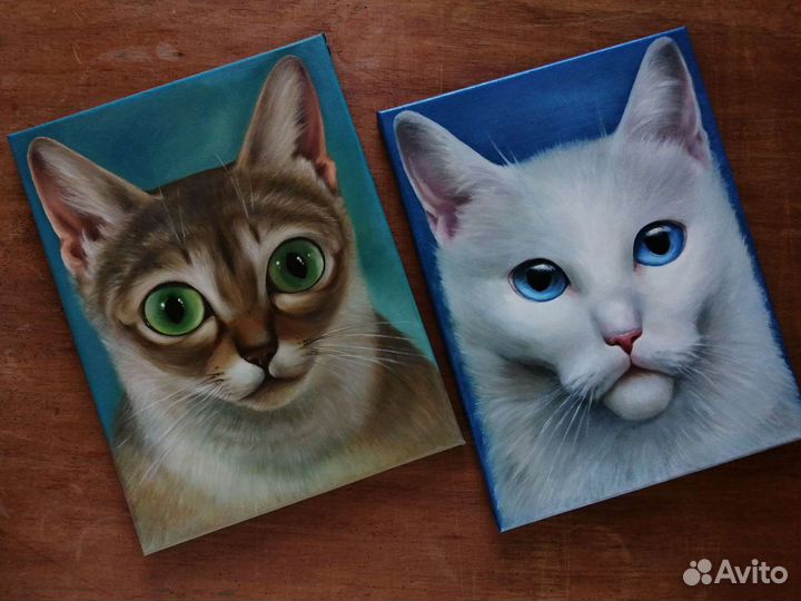 Картины с кошками, масло, холст, 30*40 см