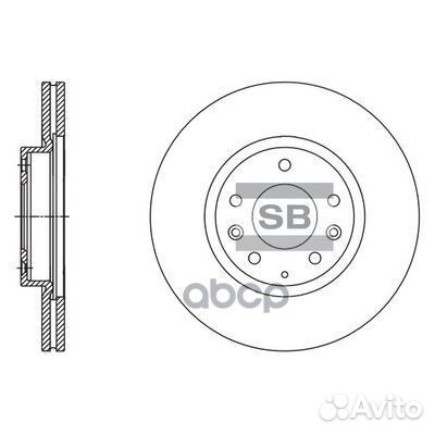 Диск тормозной mazda 6 07 передний вент. SD441