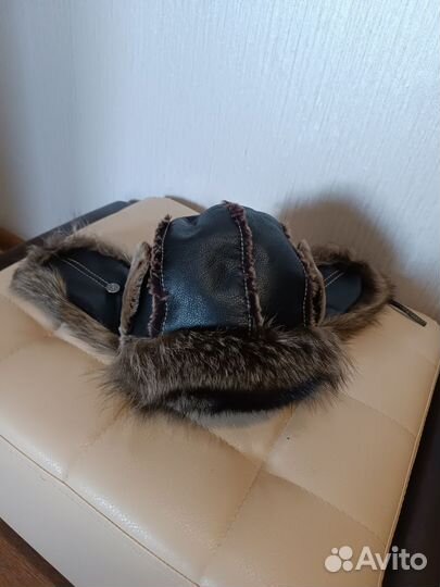 Шапка мужская из енота