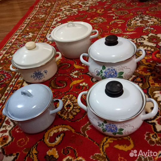 Кастрюли нержавейка эмаль СССР