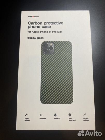 Чехол на iPhone 11 pro max карбоновый