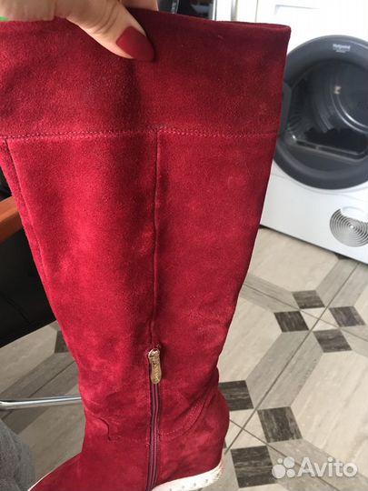 Замшевые сапоги