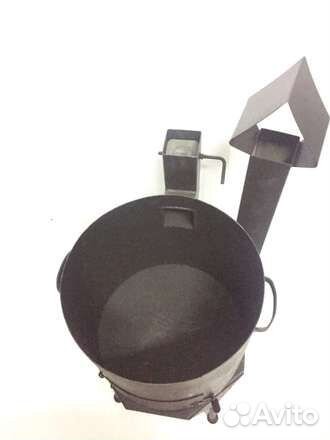 Печь (очаг) для казана на 12 литров с дымоходом