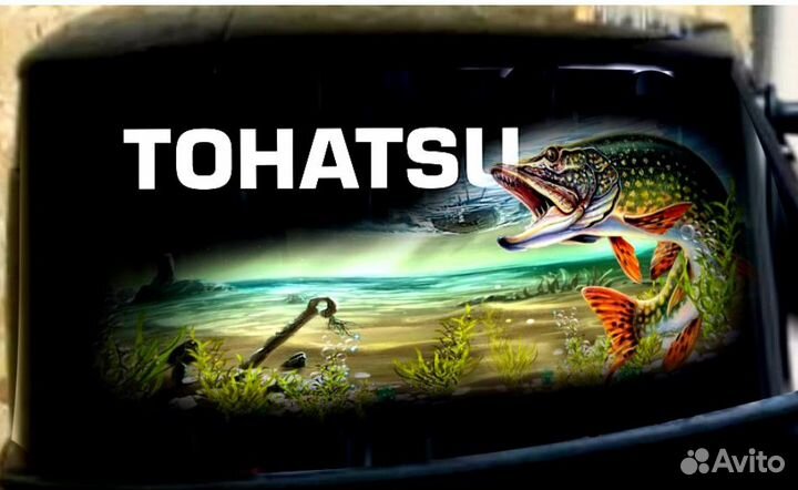 Наклейки на лодочные моторы (винилография)