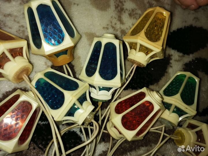 Елочная гирлянда (электрогирлянда) Фонарик, СССР