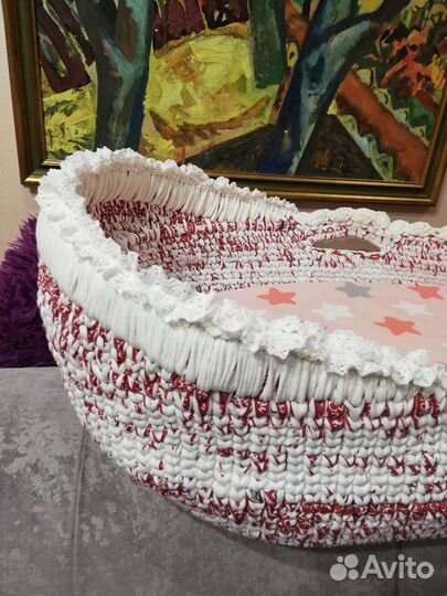 Люлька-переноска вязаная