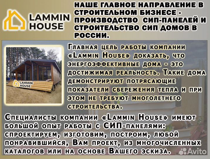 SIP панели 2500Х1250Х74 мм
