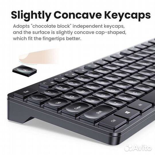 Беспроводная клавиатура и мышь Ugreen 2.4 G новая