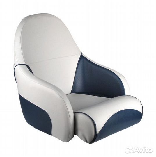 Кресло ocean 51 мягкое, подставка, обивка белый/си