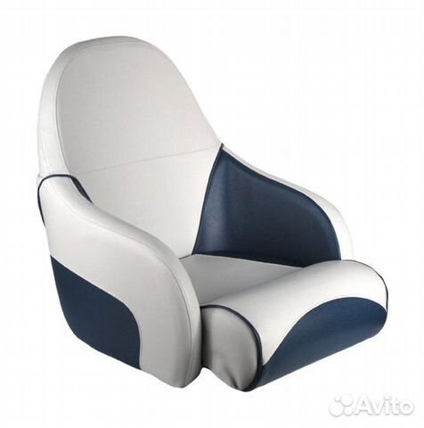 Кресло ocean 51 мягкое, подставка, обивка белый/си