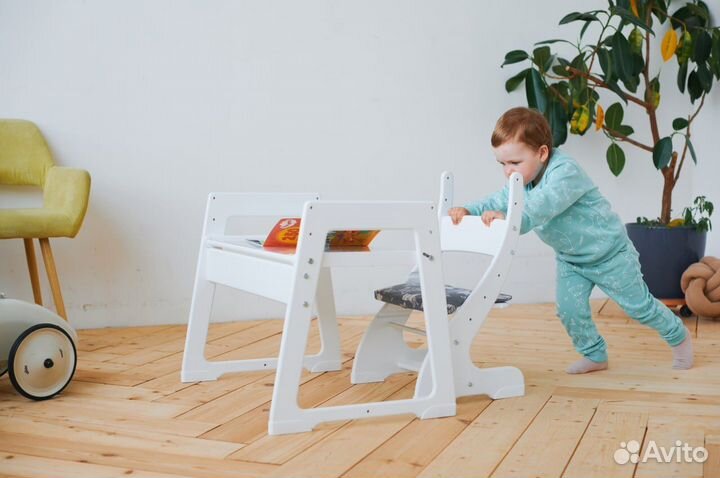 Растущий стол + стул + подушка Комплект