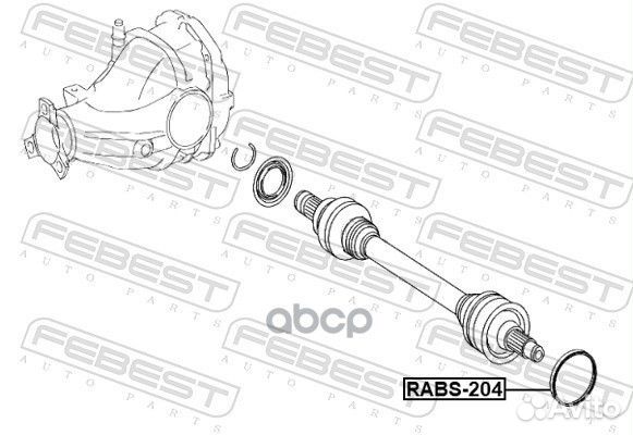 Кольцо ABS Chrysler 300C 3.5 04-12 rabs204 Febest