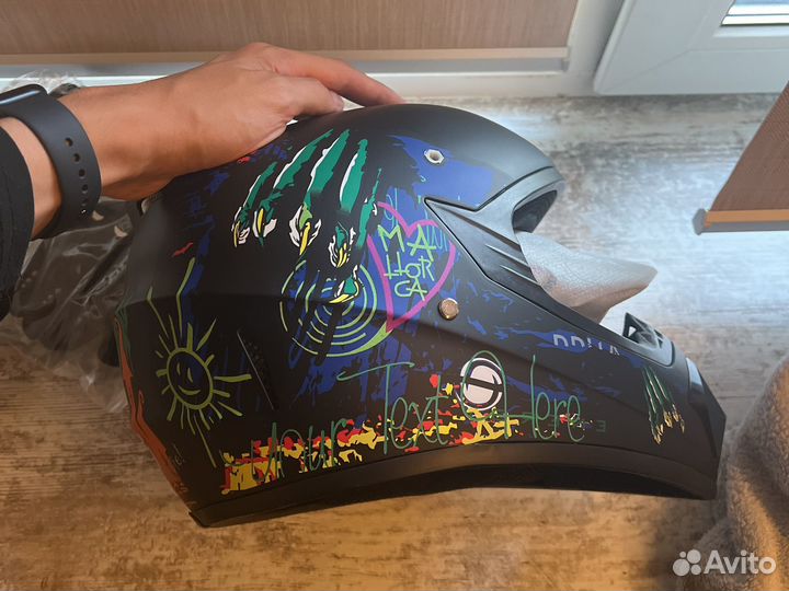 Кроссовый шлем с очками