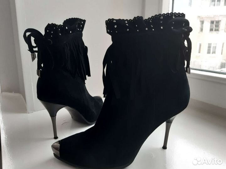 Ботильоны замшевые, весна- осень