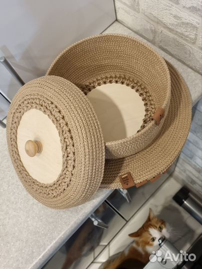 Набор (салфетки/ плейсматы и корзина) из шнура