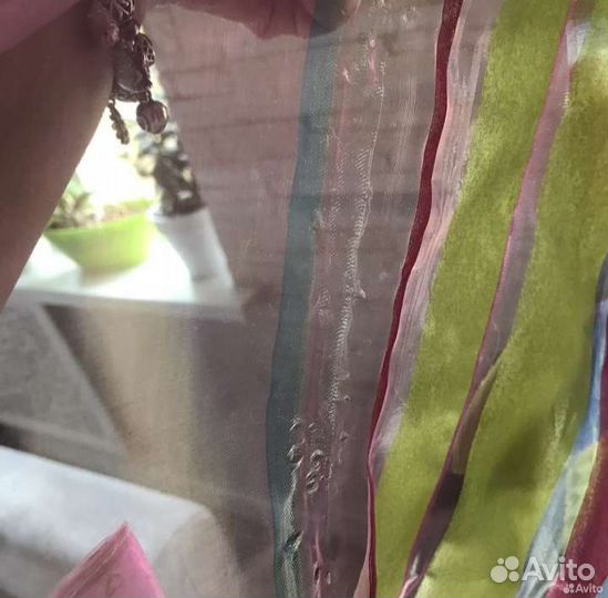 Штора тюль на петлях бу