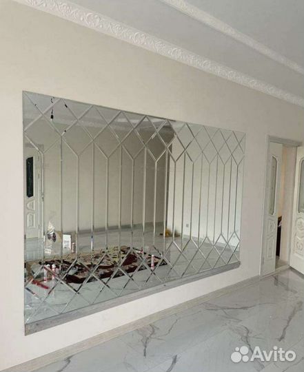 Зеркало стекло фацетом