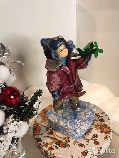 Ватная игрушка ручной работы