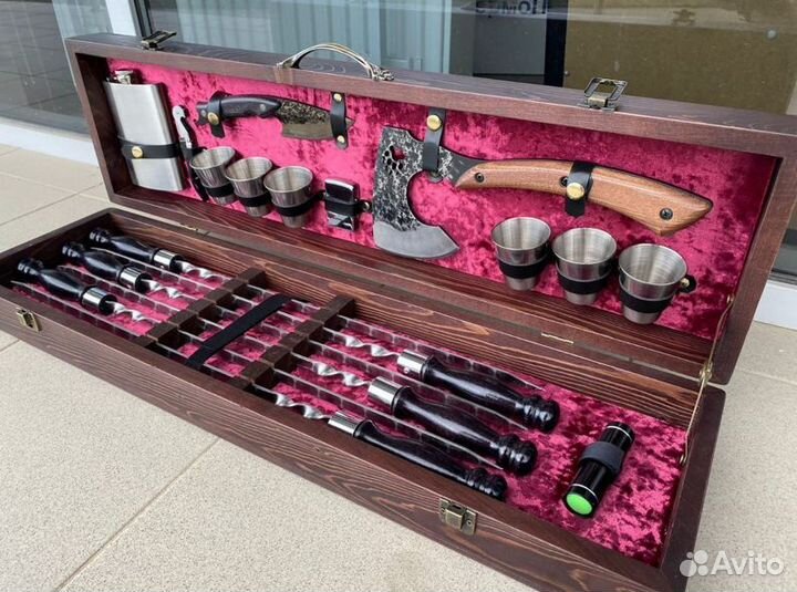 Шампура Подарок в кейсе чемодане Шашлычный набор