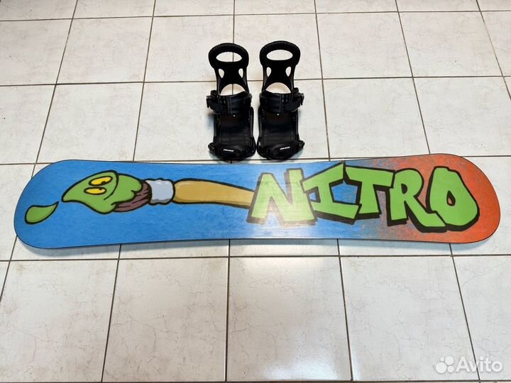 Мужской сноуборд комплект Nitro - 158 + Drake - L