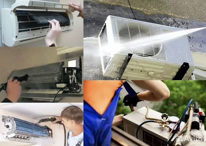 Обслуживание ремонт чистка сплит систем