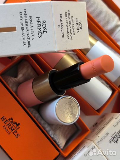 Hermès Натуральный бальзам для губ Rose Abricoté