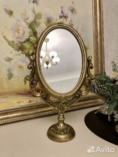 Зеркало настольное винтажное