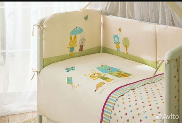 Постельное белье, бортики в детскую кроватку