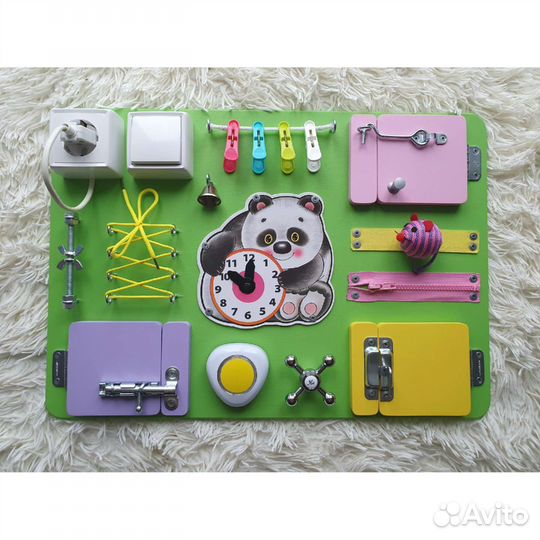 Бизиборд / Развивающая доска / Развивающий модуль