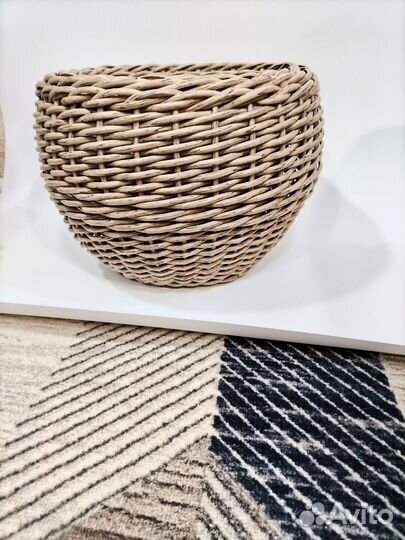 Кашпо плетеное из ротанга