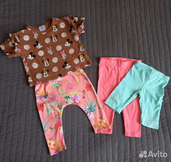 Легинсы и футболка некст 6-9