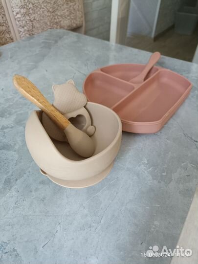 Набор детской силиконовой посуды