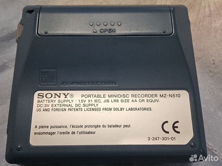 Плеер Sony minidisc recorder MZ-N510