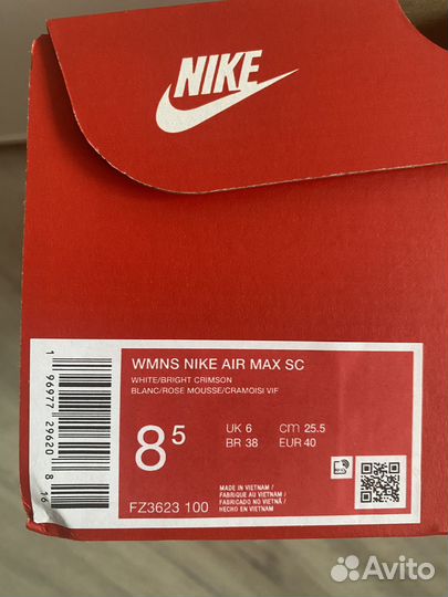 Кроссовки wmns Nike Air max sc 8,5 на 39,5-40р