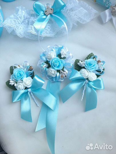 Бутоньерки, браслеты, свадебные аксессуары