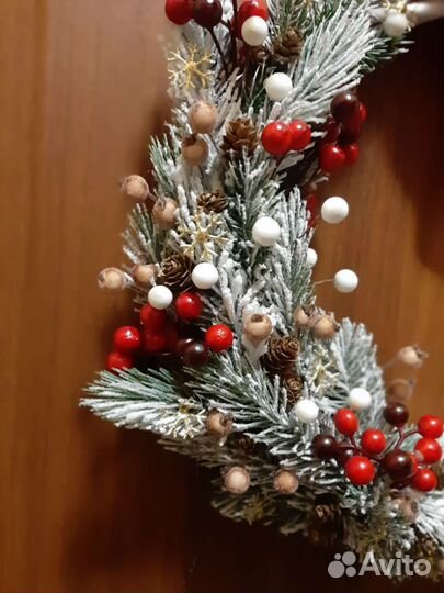 Новогодний венок ручной работы
