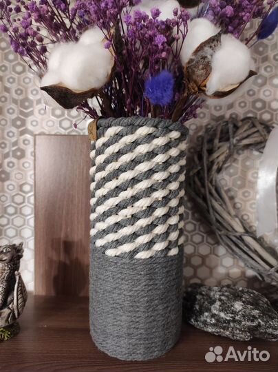 Ручная работа - ваза с сухоцветами