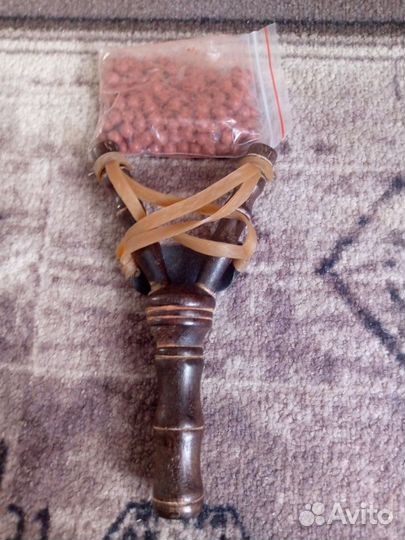 Рогатка деревянная + шарики (100 штук )