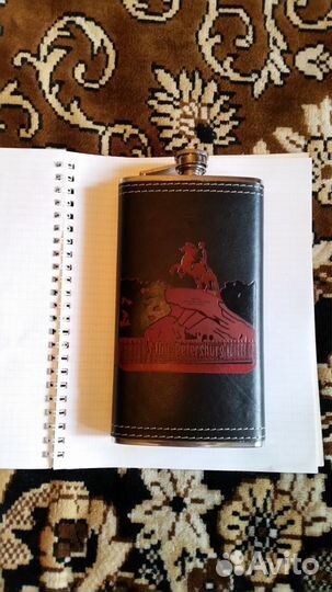 Фляжка из нержавейки большая 12 oz 340мл