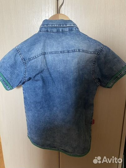 Джинсовая рубашка на 6-7 лет