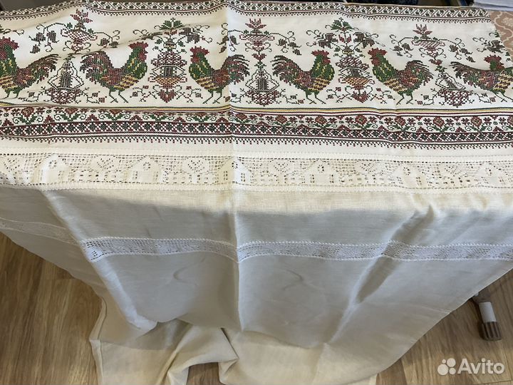 Штора льняная « Русь»