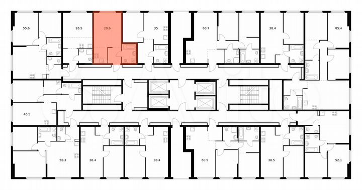 Квартира-студия, 29,6 м², 25/32 эт.