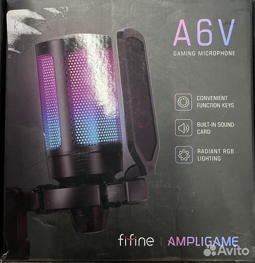 Микрофон для пк игровой студийный с RGB-подсветкой