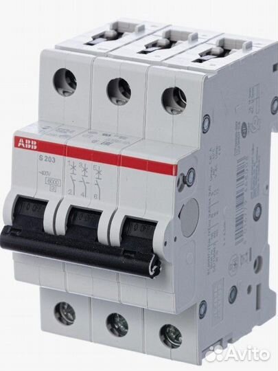 Автоматический выключатель abb 3 полюсной S203C25