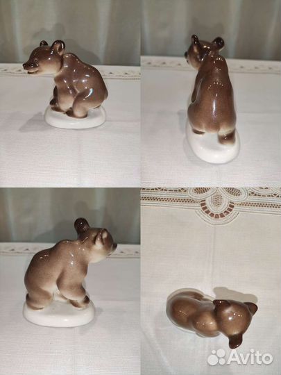 Фарфоровые статуэтка медведи лфз СССР